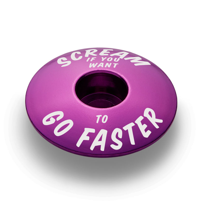 Load image into Gallery viewer, Scream If You Want to Go Faster - Bicycle Headset Cap
