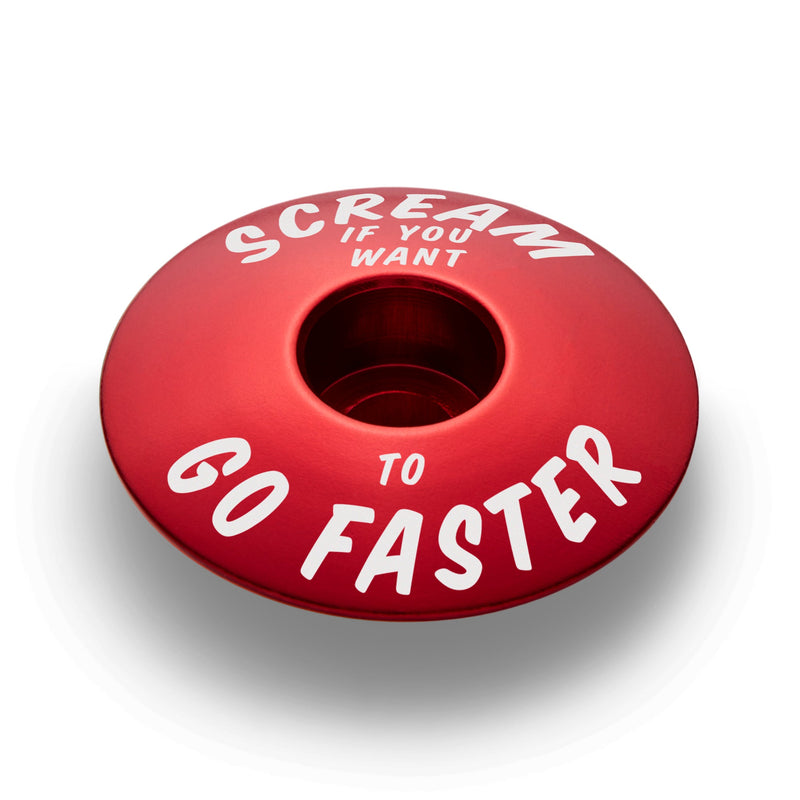 Load image into Gallery viewer, Scream If You Want to Go Faster - Bicycle Headset Cap
