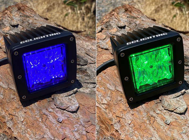Load image into Gallery viewer, Blue / Green Dual Color Off Road LED Pod
