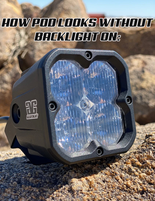 Amber Backlit Race Pod Pair Bundle With Wiring Harness