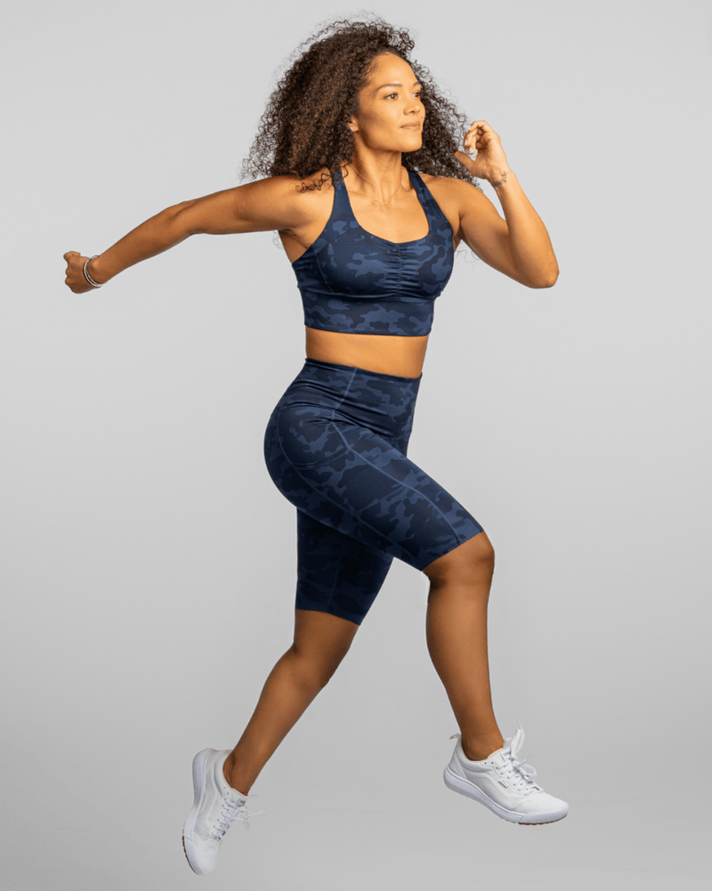 Load image into Gallery viewer, Gametime Bra – Looker (Navy Camo)
