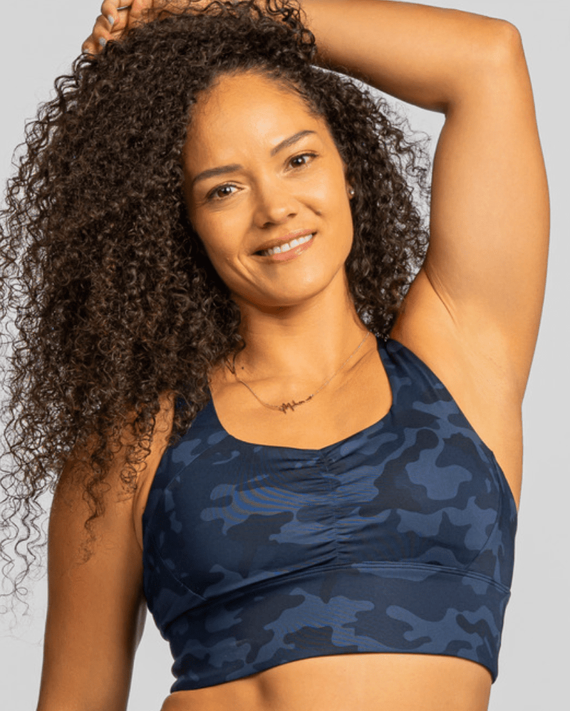 Load image into Gallery viewer, Gametime Bra – Looker (Navy Camo)

