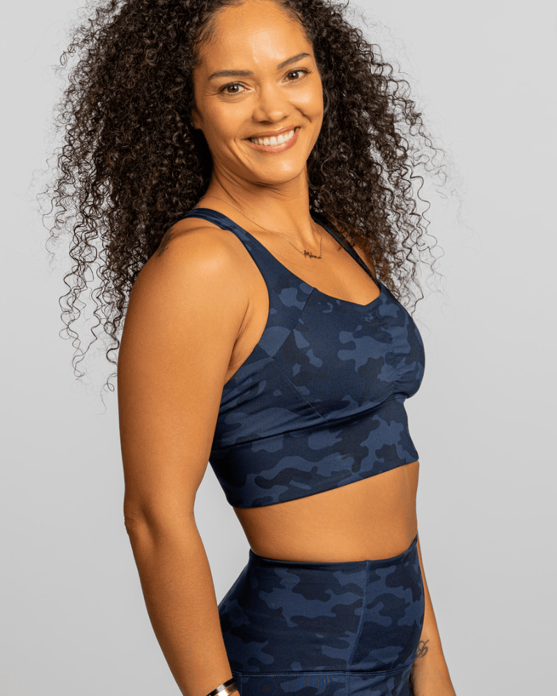 Load image into Gallery viewer, Gametime Bra – Looker (Navy Camo)
