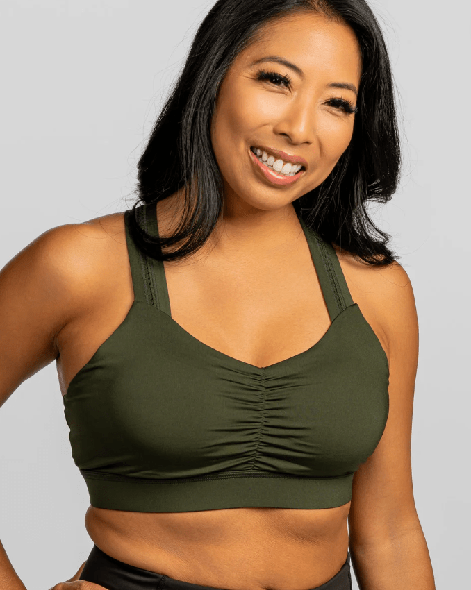 Load image into Gallery viewer, Y-Back Bra – JunipHer (Forest Green)
