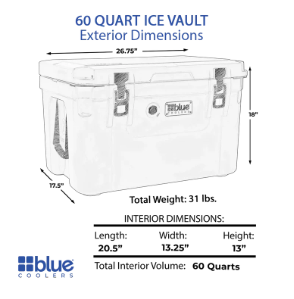 Load image into Gallery viewer, 60 Quart Ice Vault Roto-Molded Cooler
