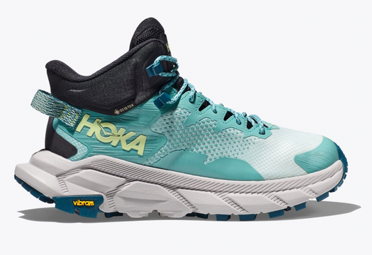 Women's Hoka Trail Code GTX, Blue Glass/Coastal Shade, 9 B Medium - Skoutley Outdoors LLC