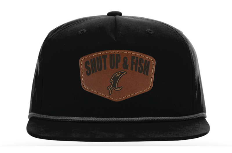 Load image into Gallery viewer, Shut Up &amp; Fish Vic Patch Flatbill Rope  - Black
