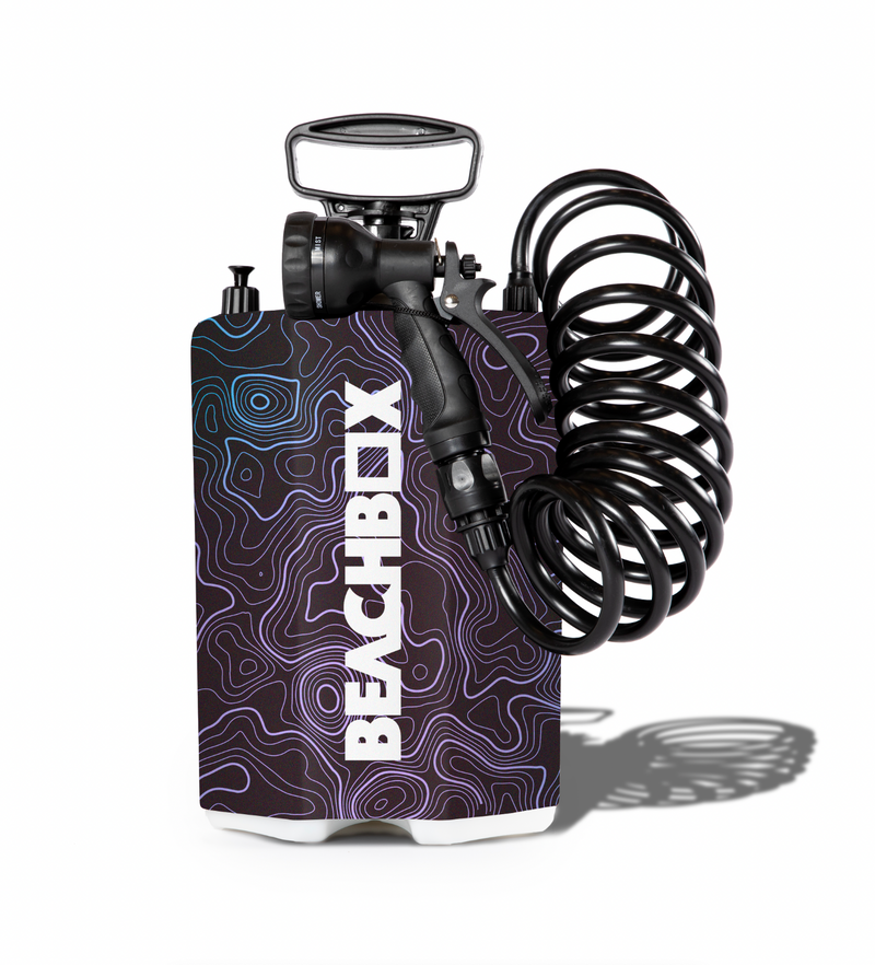 Load image into Gallery viewer, BeachBox Portable Outdoor Shower Tank - Elevation
