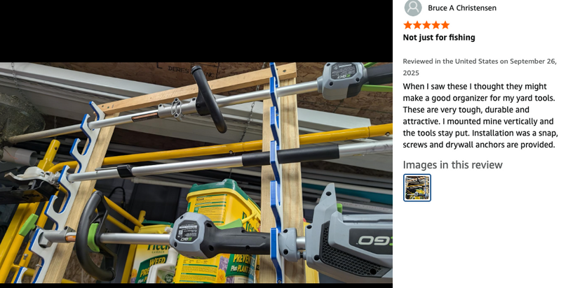 Load image into Gallery viewer, Made in the USA Premium Fishing Rod Racks | Wall or Ceiling or Boat Mounted
