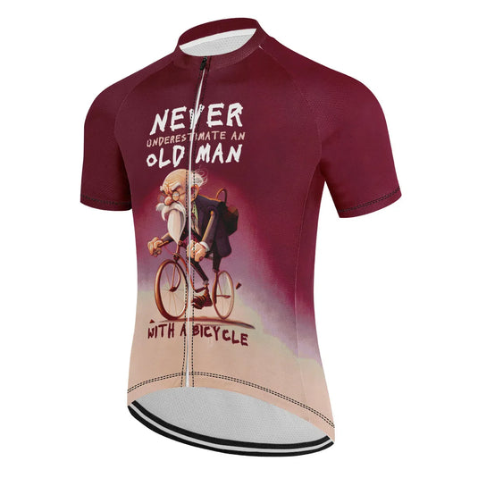 2024 Never Underestimate an Old Man with a Bicycle Cycling Jersey