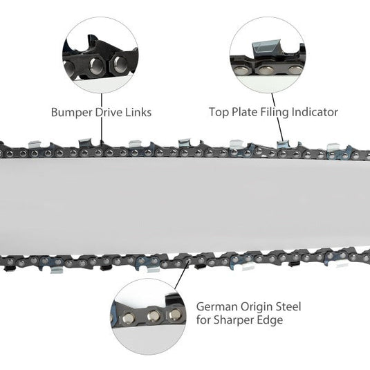 16 Inch MS210 Chain 3/8 LP Pitch .043 Gauge 55 DL for Stihl MS170 MS180 MS 210 017 018 MS180C MS170C Chainsaw