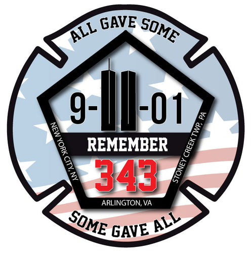 SEPTEMBER 11TH REFLECTIVE MEMORIAL HELMET DECAL