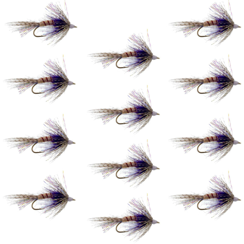 Load image into Gallery viewer, Purple Shakey Bealy Fall Soft Hackle Wet Fly - 1 Dozen Flies Hook Size 10
