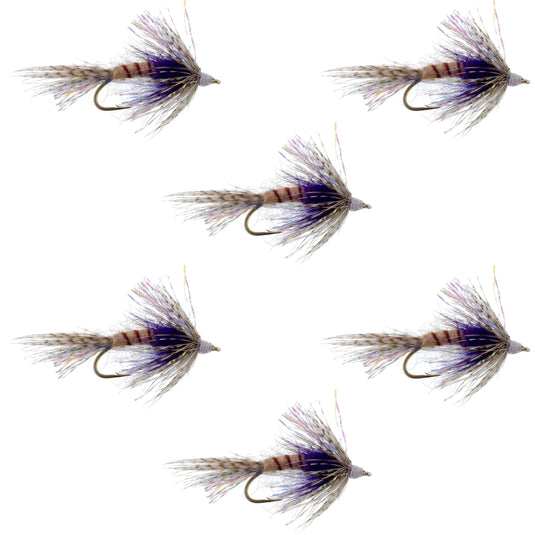 Purple Shakey Bealy Fall Soft Hackle Wet Fly - 6 Flies Hook Size 10