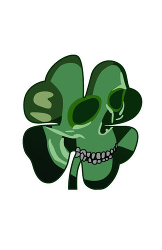 SHAMROCK SKULL HELMET DECAL