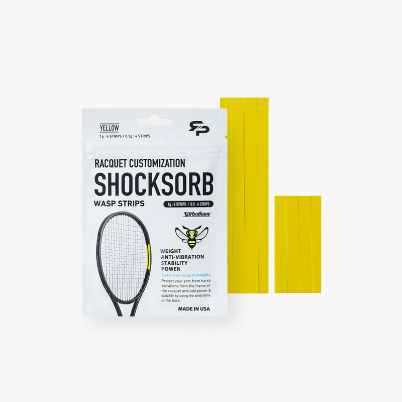 Load image into Gallery viewer, Vibration-Absorbing Racket Weight Strips — ShockSorb Wasp
