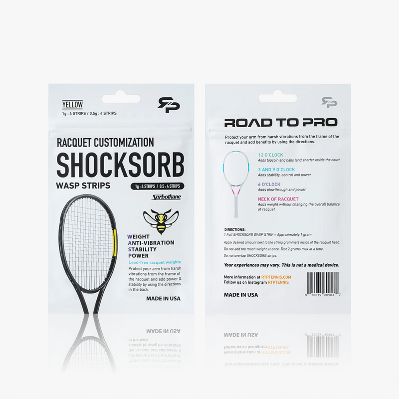 Load image into Gallery viewer, Vibration-Absorbing Racket Weight Strips — ShockSorb Wasp
