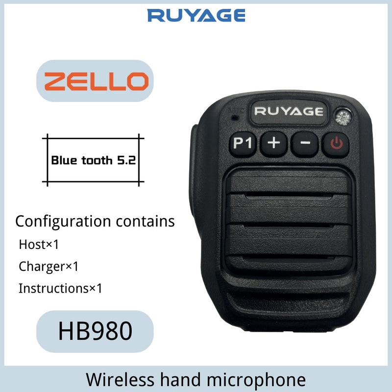 Load image into Gallery viewer, Ruyage HB980 Bluetooth PTT Hand Microphone for Zello Walkie Talkie App
