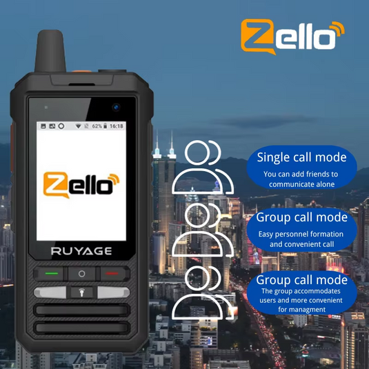 Ruyage ZL80 Touch Screen Zello Push-to-Talk 4G LTE PoC Two Way Radio