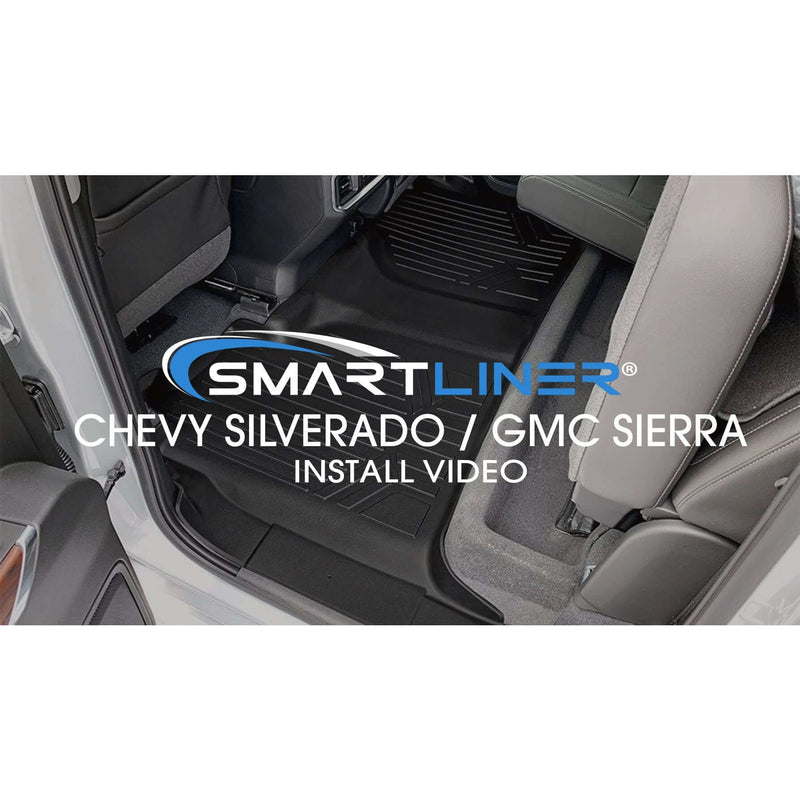 Load image into Gallery viewer, SmartCoverage™ Custom Fit Floor Liners For 2019-2024 Chevrolet Silverado 1500 Crew Cab With 1st Row Bucket Seats and Vinyl Flooring without the 2nd Row Underseat Storage
