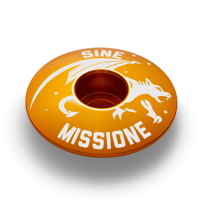 Load image into Gallery viewer, SINE MISSIONE - NO MERCY BICYCLE HEADSET CAP
