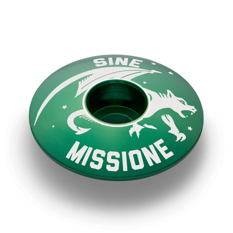 Load image into Gallery viewer, SINE MISSIONE - NO MERCY BICYCLE HEADSET CAP
