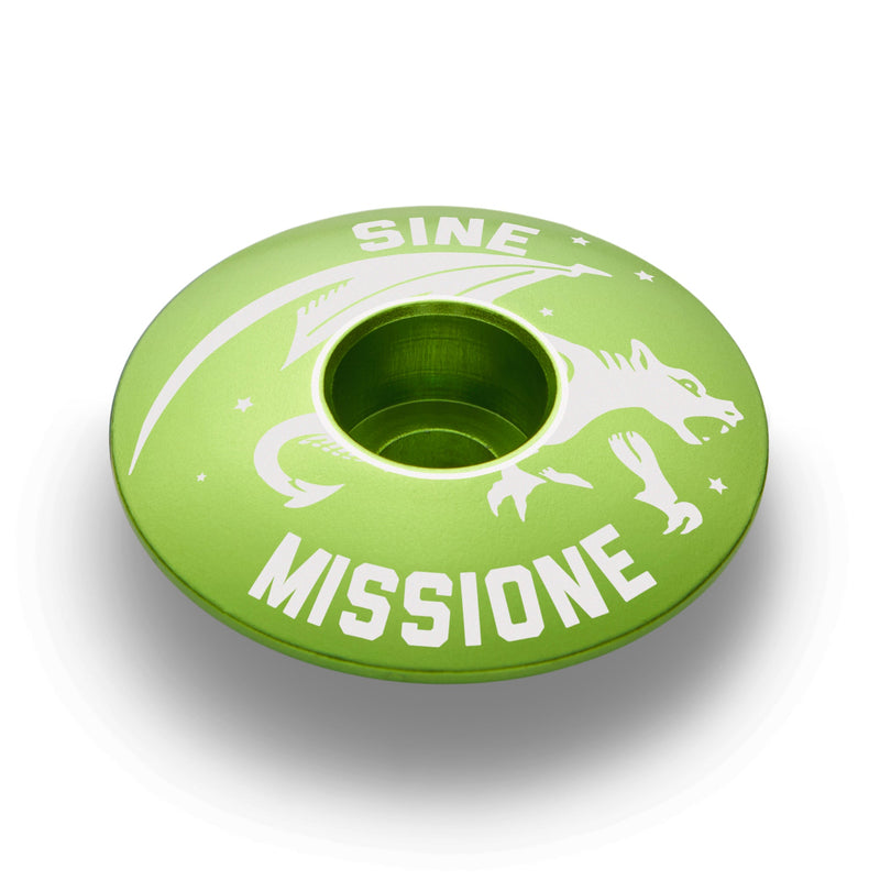 Load image into Gallery viewer, SINE MISSIONE - NO MERCY BICYCLE HEADSET CAP

