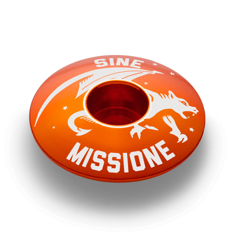 Load image into Gallery viewer, SINE MISSIONE - NO MERCY BICYCLE HEADSET CAP
