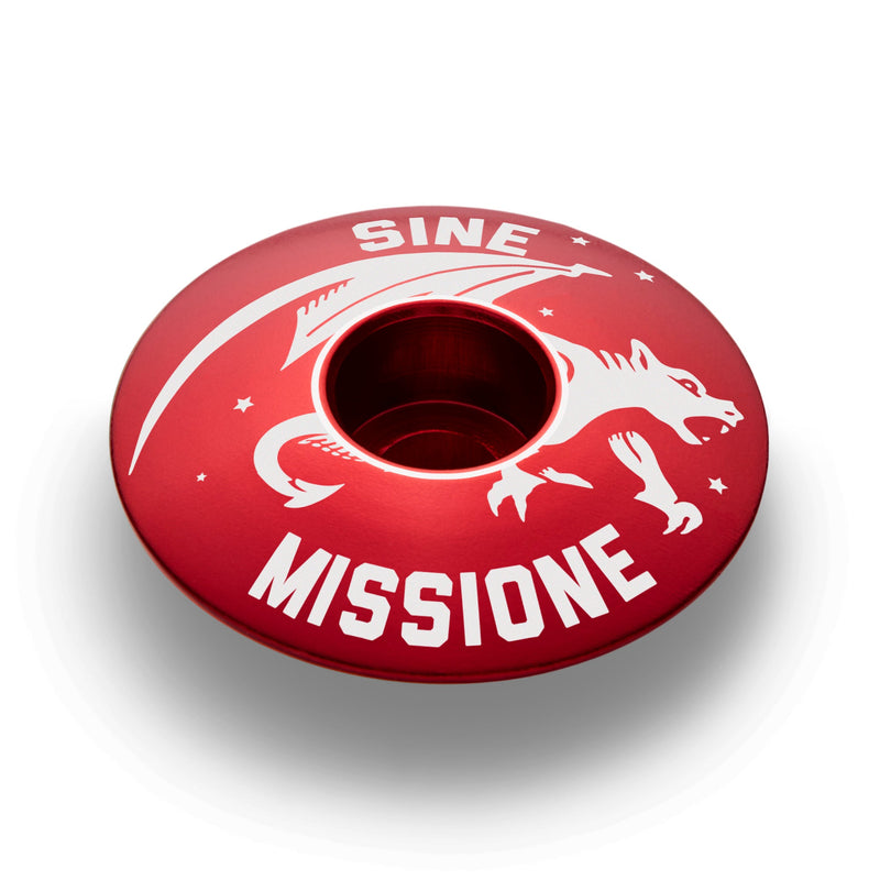 Load image into Gallery viewer, SINE MISSIONE - NO MERCY BICYCLE HEADSET CAP
