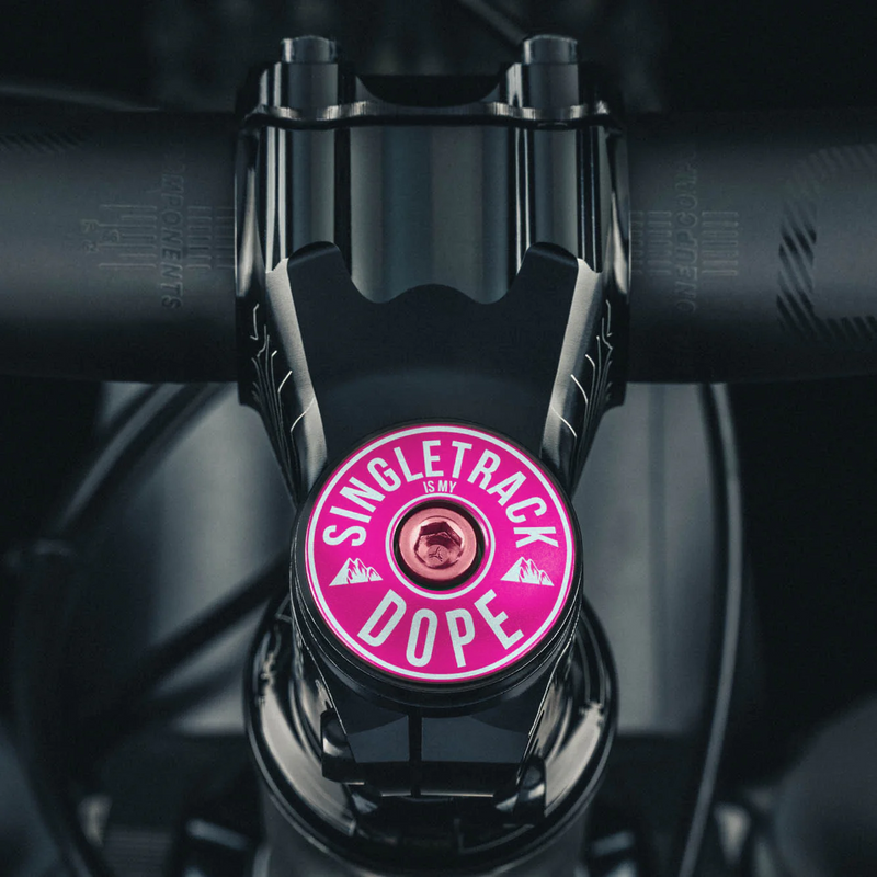 Load image into Gallery viewer, Singletrack Is My Dope Bicycle Headset Cap
