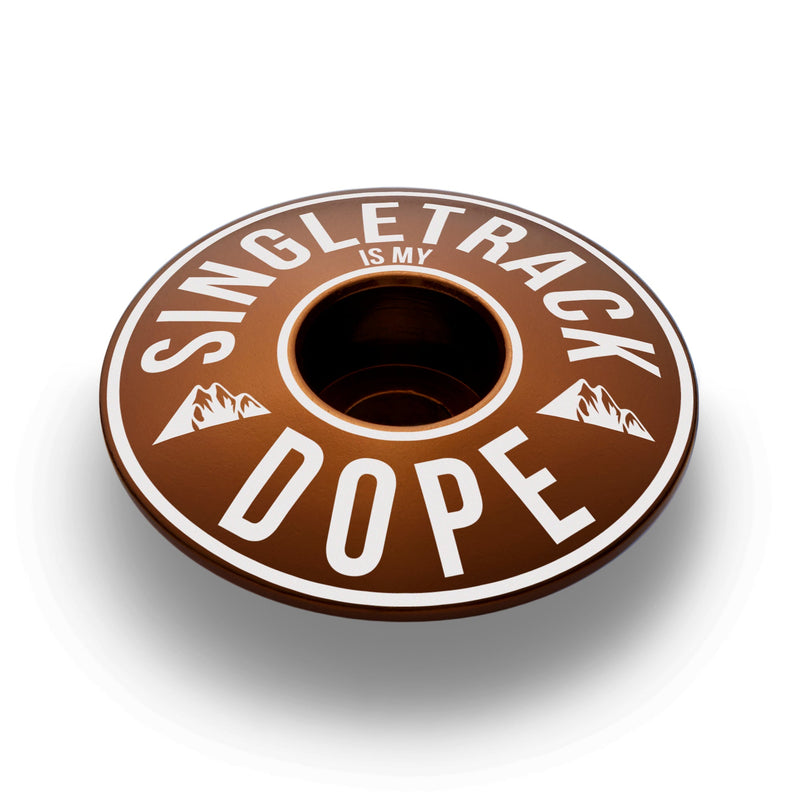 Load image into Gallery viewer, Singletrack Is My Dope Bicycle Headset Cap
