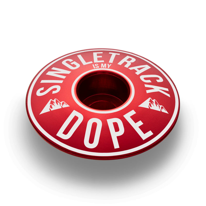 Load image into Gallery viewer, Singletrack Is My Dope Bicycle Headset Cap
