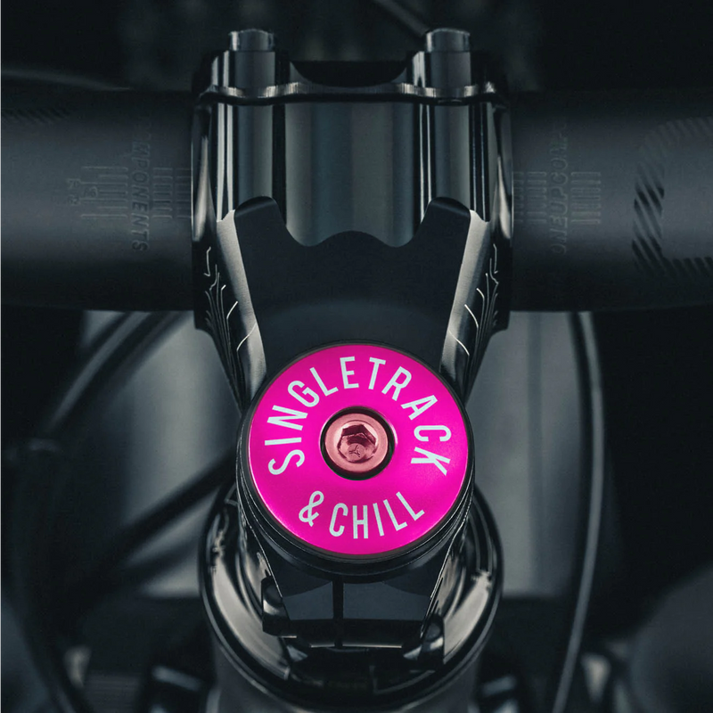 Load image into Gallery viewer, Singletrack &amp; Chill Bicycle Headset Cap
