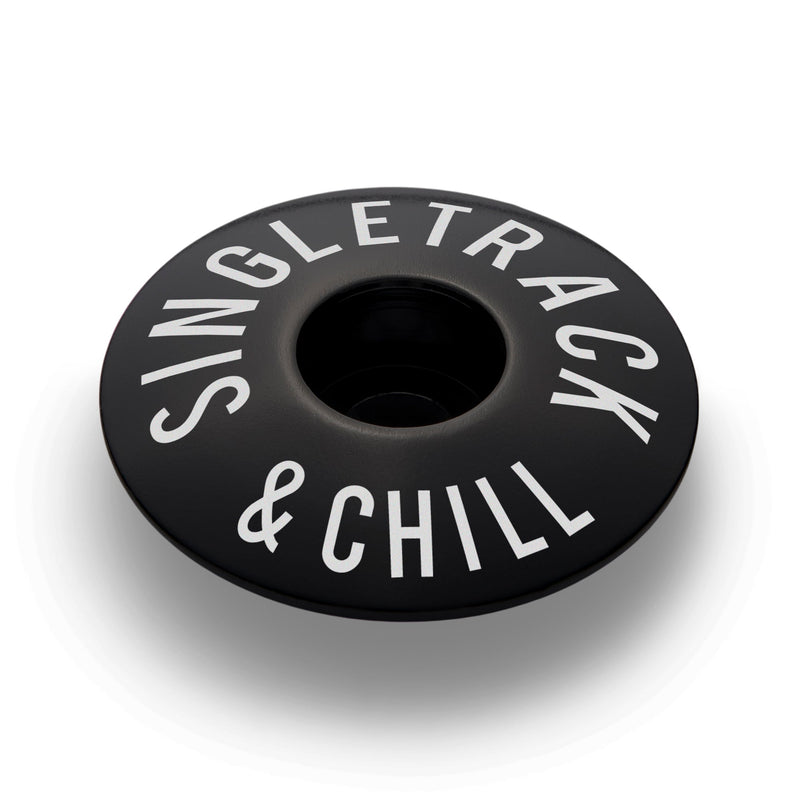 Load image into Gallery viewer, Singletrack &amp; Chill Bicycle Headset Cap
