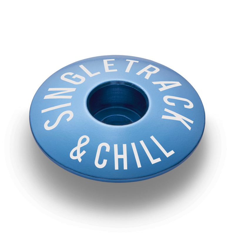 Load image into Gallery viewer, Singletrack &amp; Chill Bicycle Headset Cap
