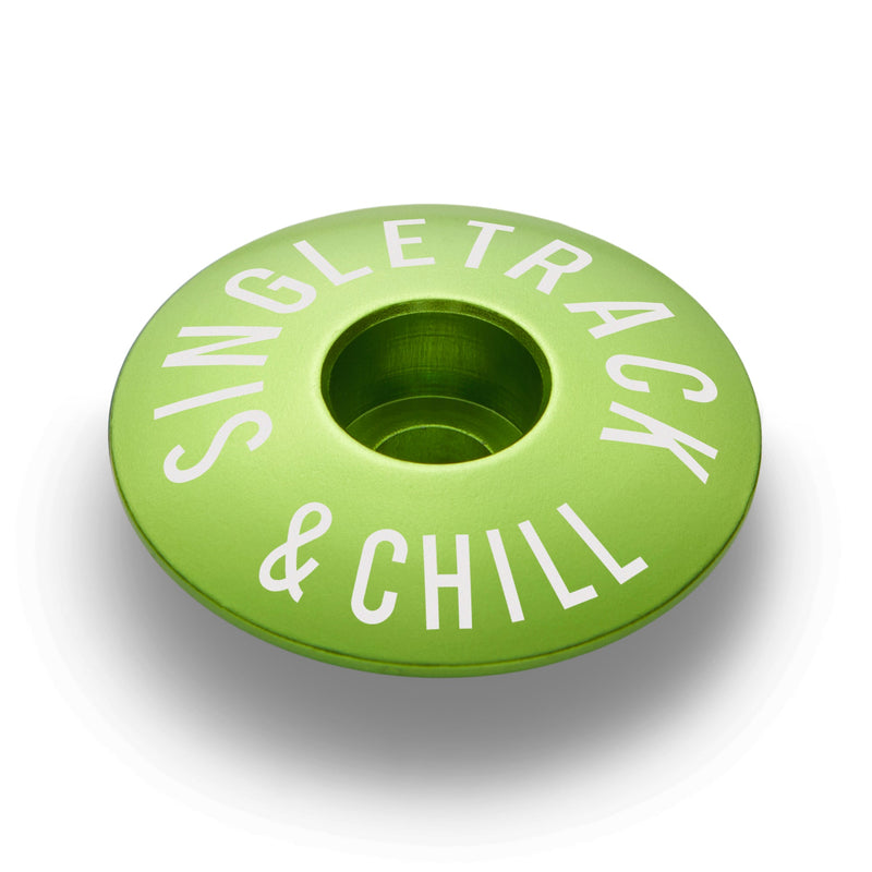 Load image into Gallery viewer, Singletrack &amp; Chill Bicycle Headset Cap
