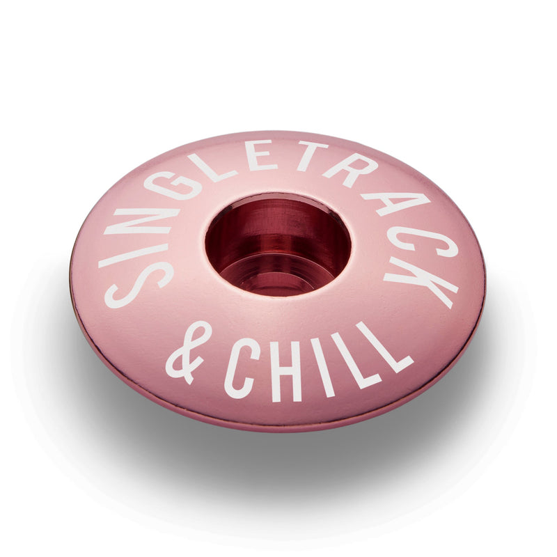Load image into Gallery viewer, Singletrack &amp; Chill Bicycle Headset Cap
