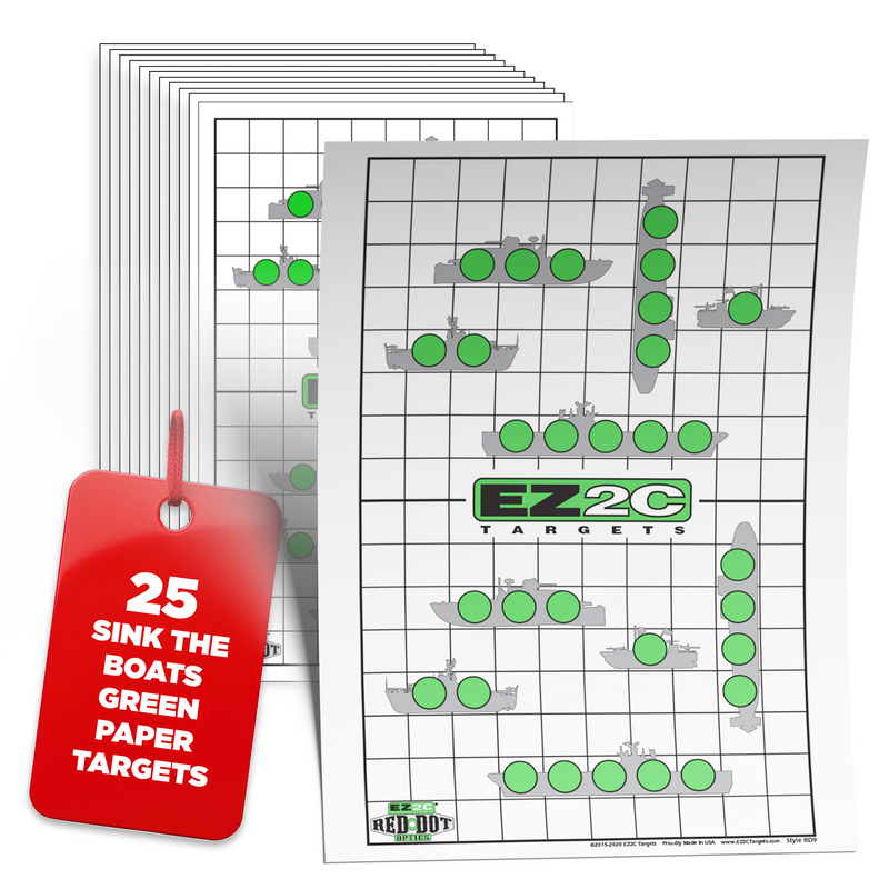 Load image into Gallery viewer, EZ2C Targets 22/RD9: Sink the Boats 11"x17" USA MADE Fun Paper Target
