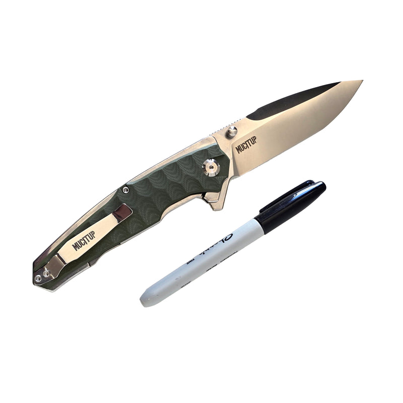 Load image into Gallery viewer, MUCITUP APEX 2 - D2 Steel Folding Knife G10 Handle 4" Blade
