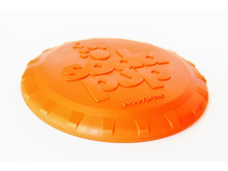 Load image into Gallery viewer, Bottle Top Flyer Rubber Frisbee for Dogs | Orange | Vet Approved | USA Made
