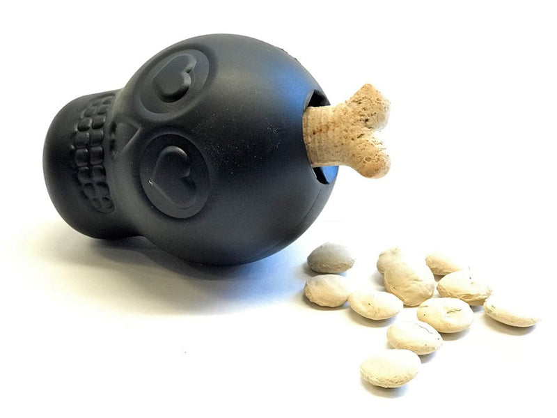 Load image into Gallery viewer, Magnum Sugar Skull Dog Chew Toy &amp; Treat Dispenser - USA Made | SodaPup
