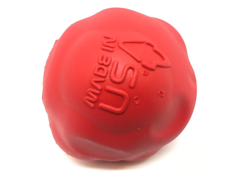 Load image into Gallery viewer, Asteroid Rubber Dog Chew Toy for Heavy Chewers | Red Retrieving Toy | USA Made
