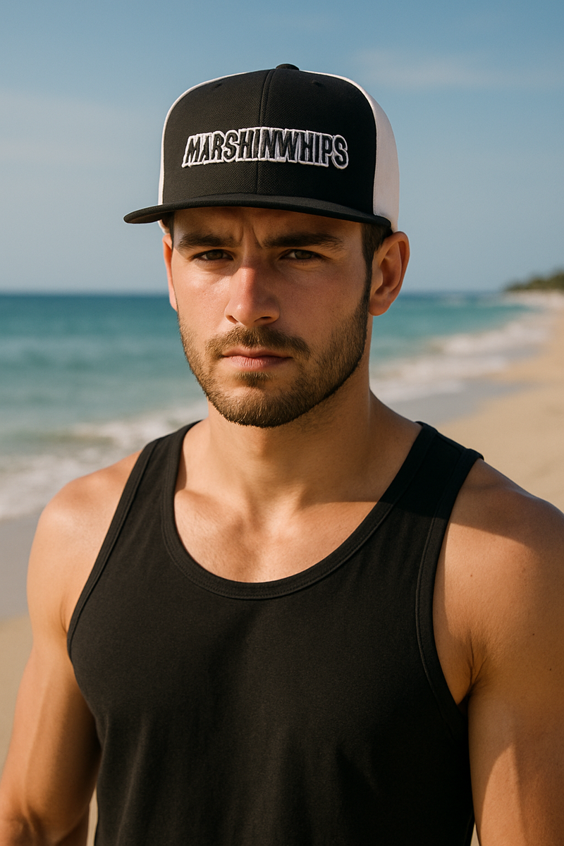 Load image into Gallery viewer, Marshin Whips Signature Flat Bill Snapback Hat | Premium Off-Road Headwear
