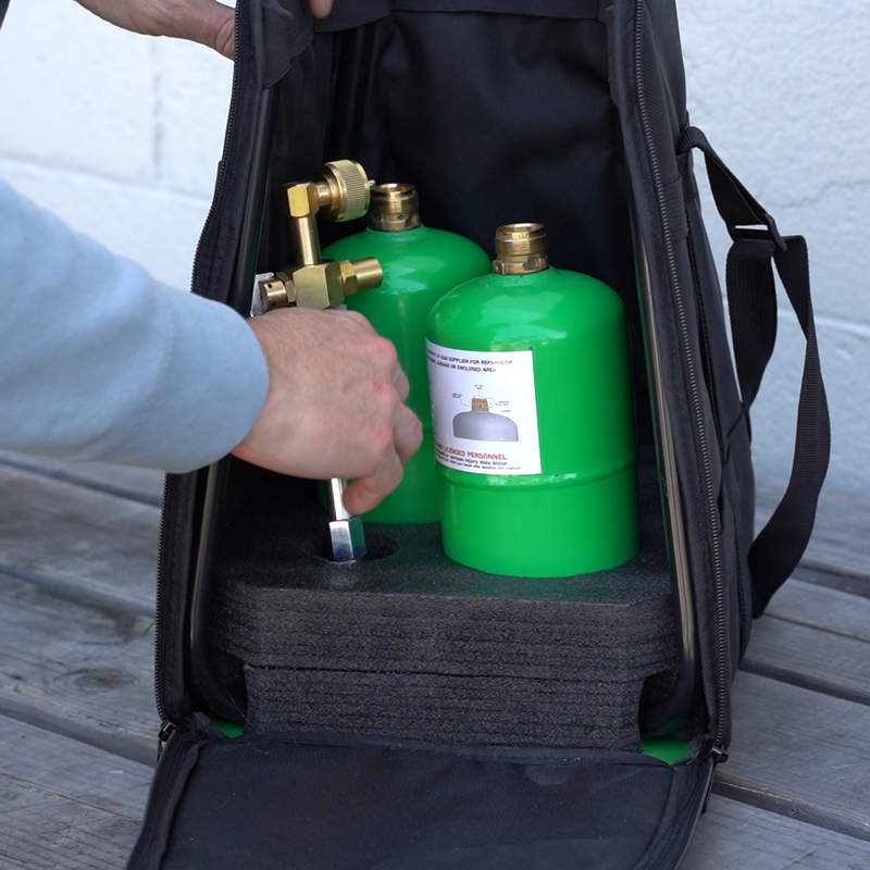 Load image into Gallery viewer, Refillable 1LB Propane Travel Kit
