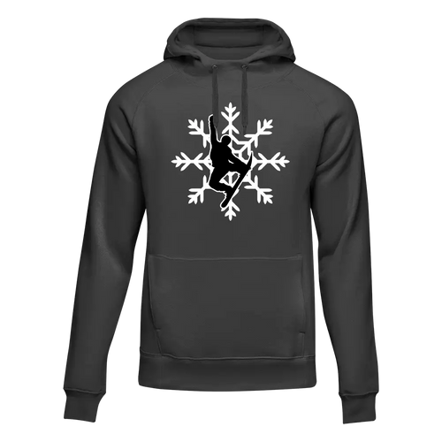 Snowboard Snowflake Adult Fleece Hooded Sweatshirt