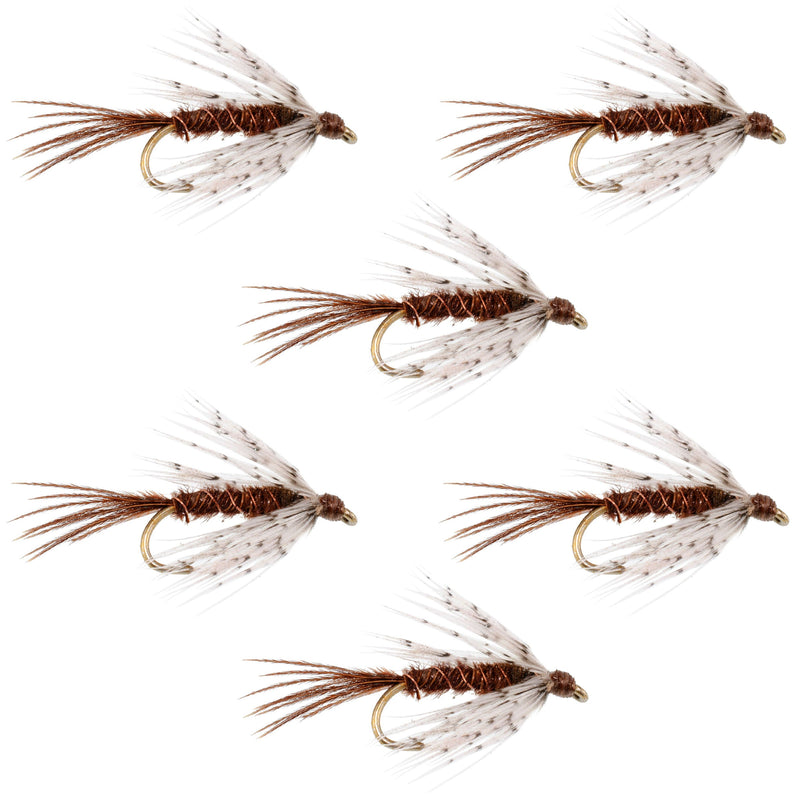 Load image into Gallery viewer, Soft Hackle Partridge and Pheasant Tail Fly Fishing Wet Flies - 6 Flies Hook Size 12
