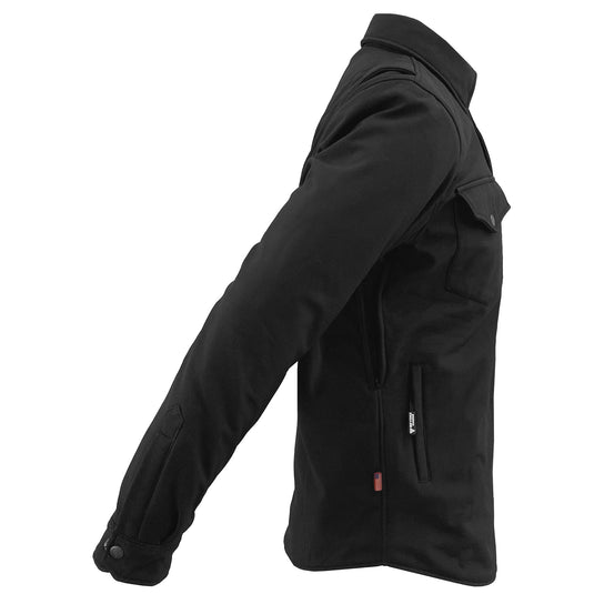 Protective SoftShell Winter Jacket for Men - Black Matte