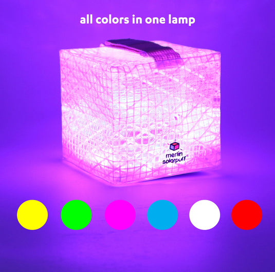 SolarPuff™️ Merlin – Color Light Therapy Lamp for Mood Enhancement, Stress Relief, and Circadian Rhythm Support