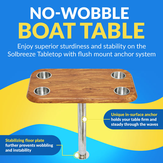 Boat Table Tops for Pontoons, Cabin Cruisers & Boats | Waterproof Replacement Table Top (6 colors):