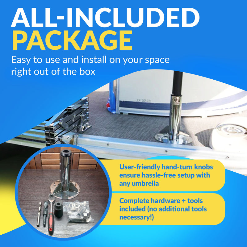 Load image into Gallery viewer, Breezelock™ Dock &amp; Boat Flag/Umbrella Stand - Stainless Steel Umbrella Stand
